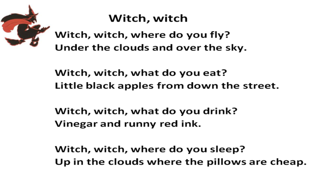 Resultado de imagen de poem witch witch where do you fly